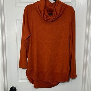 Cyrus Women's Orange Cowl Neck Sweater